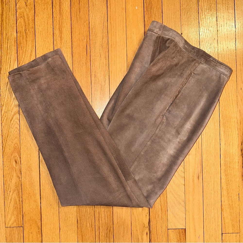 Slacks Pants for women genuine soft suede leather size 4 very classy Saks 5th Av
